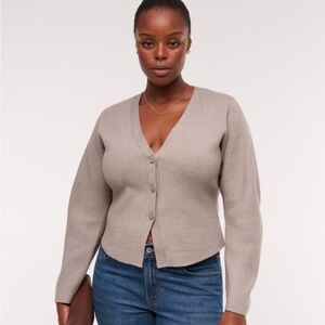 LuxeLoft Rounded Sleeve Cardigan